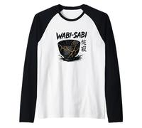 Wabi Sabi Kintsugi - Ciotola Giapponese Zen imperfetta Bellezza Arte Maglia con Maniche Raglan