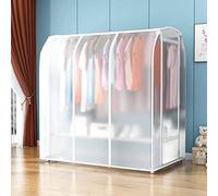 WABMJGW Copertura per appendiabiti antipolvere, trasparente e traslucido, impermeabile, con cerniera resistente, B-150 x 75 x 150