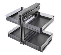 WABMJGW Mobiletto angolare cieco,Armadietto angolare Estraibile con 4 cestelli portaoggetti,Contenitore da Cucina Estraibile Estensibile, Compatibile con Apertura a Sinistra o a Destra,800