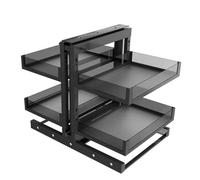 WABMJGW Mobiletto Estraibile per Angolo cieco, mobiletto angolare Completamente Scorrevole con 4 cestelli Regolabili, Apertura a Sinistra e a Destra, mobiletto Estraibile per Cucina per 800/900,900