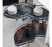 WABMJGW Organizer estraibile per angolo cieco per mobile da cucina, vassoio girevole a 2 livelli, mobiletto angolare estraibile, per mobile da 900 mm, apertura a sinistra o a destra,Right
