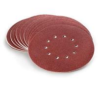 Wabrasive - 50 dischi abrasivi per pareti e soffitti, grana 80, Ø 225 mm, 10 fori, con fissaggio a strappo, per levigatrici per cartongesso, pareti e soffitti