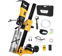 WABROTECH® Dispositivo di Foratura a Nucleo con Micropercussione 22-202mm - Trapano a Nucleo di Diamante su Supporto Inclinabile 2340U/min - Trapano con 2 Velocità per Forature a Umido e a Secco 1900W