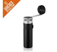 WACACO Exagrind Pro-E, Macinacaffè Manuale, Corpo Unico in Alluminio e Doppio Cuscinetto, Macine Coniche in Acciaio Inox da 38mm, 207 Impostazioni, Scala Visibile