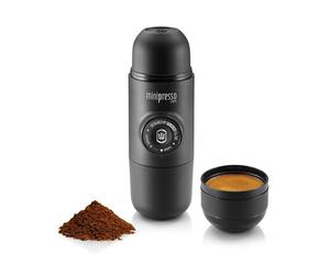 WACACO Minipresso GR, Macchina Caffe Portatile, Macchina Espresso Portatile, Compatibile con Caffè Macinato, Caffe Viaggio, Azionabile Manualmente con un Pistone, Perfetto per il Campeggio