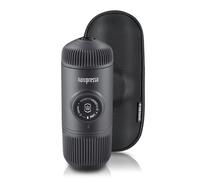 WACACO Nanopresso + Custodia Macchina Espresso - 18 bar, caffè macinato, custodia rigida inclusa, portatile, senza elettricità, ideale per viaggi e outdoor - Grigio - Nouvo