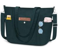 WACCET Borsa Tote Bag, Borsa Tracolla Donna in Velluto a Coste con Cerniera e Traversa Regolabile Grande Borsa Università per Lavoro, Viaggio, Scuola e Uso Quotidiano