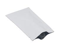 WACCOMT Pack 100 Pezzi Alluminio Schermo Pacchetto Tasche Zip Top Piatto Sacchetto Caffè Bagagli Mylar (10x15cm (3.9x5.9 inch), Bianca)