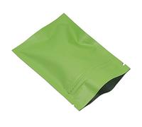 WACCOMT Pack 100 Sacchetti Mylar con Chiusura Lampo, Verde Opaco, 10x15cm | Con Chiusura a Cerniera, Autosigillante, Busta Piatta, per la Conservazione Degli Alimenti, a Prova di Odori