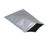 WACCOMT Pack 100 sacchetti piatti in Mylar con chiusura lampo per alimenti, richiudibili, in alluminio, con chiusura a caldo, 7 x 13 cm