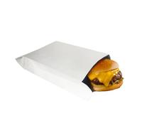 WACCOMT Pack 20 Pezzi Sacchetti in Carta Kraft e Foglio d'alluminio Resistenti Olio con Apertura Superiore in Mylar Termosaldabile per Conservazione degli Alimenti (Bianco, 12x21x4cm(4.7x8.3x1.6inch))