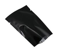 WACCOMT Pack 200 pezzi di pellicola colorata Mylar con apertura superiore sigillabile, sacchetti sottovuoto per alimenti con tacche di strappo (nero, 7 x 10 cm)