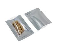 WACCOMT Pack 200 Sacchetti Ermetici Mylar Foil, 5x7cm | Open Top, Sottovuoto per Alimenti, Plastica in Alluminio, Tear Notch, Confezione di Campioni