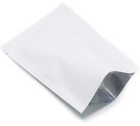WACCOMT Pack 200 Sacchetti Mylar Sigillabili Sottovuoto, Bianco, 7x10cm | Open Top, Pellicola Opaca, Sigillabili a Caldo, Con Tacca di Taglio