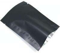 WACCOMT Pack 200 sacchetti piatti Open Top Mylar sigillabili sottovuoto a lungo termine per alimenti, pellicola opaca, termosaldabile con tacca di strappo 5x8cm (1,97 x 3,15 pollici, nero)