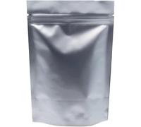 WACCOMT Pack 50 pezzi argento puro alluminio Stand Up Mylar Bags sacchetti per alimenti con chiusura lampo sigillatura a caldo sacchetti per imballaggio a prova di odore 12x20cm (4,7 x 7,8 pollici)