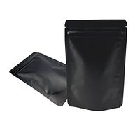 WACCOMT Pack Lot de 50 sacs de rangement à fermeture éclair en aluminium mat pour aliments - Anti-odeurs - Pour stockage à long terme (7,1 x 10,2 pouces, noir) (18 x 26 cm)