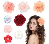 WACH AUF 8 Pezzi Forcina di Fiori, Fermagli per Capelli Fiori, Fiore Artigli Dei Capelli, Pinze per Capelli Fiori Clip Artiglio da Donna Capelli Floreali per Matrimoni