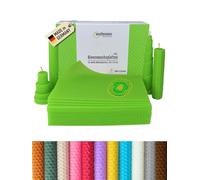 Wachsmann 20 lastre di cera d'api dalla Germania, verde chiaro, lastre di cera 20 x 15 cm, candele di cera d'api fai da te