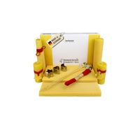 Wachsmann Set fai da te per candele in cera d’api, realizza 10 candele naturali, kit creativo colorato per bambini e adulti, lastre e stoppini inclusi, prodotto in Germania