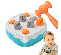 Wack una talpa - PP 12x12x6 cm | Set di martello interattivo a forma di torta, giocattolo prescolare, set di talpe per, coordinamento occhio-mano, apprendimento, allenamento di reazione | "