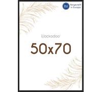 Wackadoo Cornice portafoto 50 x 70 cm, colore nero, cornice portafoto con vetro in legno italiano Picture frame