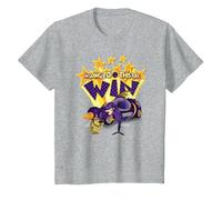 Wacky Races Dick Dastardly Going to Win Maglietta, Bambini, Grigio Melange, 4 Anni
