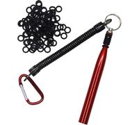 Wacky Rig Tool con 100 anelli a vite senza fine, kit completo di anelli stravaganti per sartiame Senko Stick e altre esche morbide, accessori essenziali per la pesca a vite (rosso)