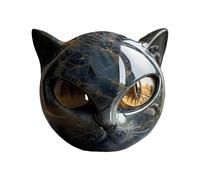 Waclipp Scultura in pietra di gatto nero di lusso, elegante decorazione per la casa e pezzo d'arte pronto da regalare, cristalli intagliati a mano e pietre curative intagliate, simpatiche pietre