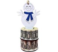 Waclipp Simpatico salvadanaio per Natale, in legno, a doppio strato, con fori, decorazione da tavolo per contanti, festa del Ringraziamento, adulti, compleanno, compleanno dei bambini