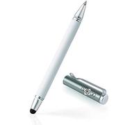 Wacom_Bamboo Duo 2 in 1 Penna Digitale Universale e Penna a Sfera per Smartphone, Tablet e dispositivi Touchscreen (Bianco con Punta Stilo da 5 mm)