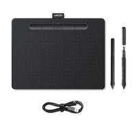 Wacom Intuos Medium Tavoletta Grafica Bluetooth - Tavoletta Portatile per Dipingere, Disegnare ed Editare Foto con penna sensibile alla pressione nero - Adatta per l’Home Office e l’E-Learning
