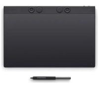 Wacom Intuos Pro Large è una tavoletta con penna Wacom Pro Pen 3, pensata per professionisti di montaggio video, modellazione 3D e animazione, offrendo precisione e massimo controllo