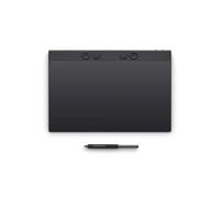 Wacom Intuos Pro Large è una tavoletta con penna Wacom Pro Pen 3, pensata per professionisti di montaggio video, modellazione 3D e animazione, offrendo precisione e massimo controllo