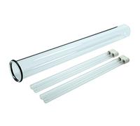 Wacredo 2 lampadine di ricambio UVC da 55 Watt + vetro al quarzo per Bitron 110C con 1