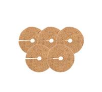 Wacredo Tappetino di cocco rotondo/protezione invernale e antigelo per piante in vaso, protezione per piante in 100% fibre di cocco, disco per pacciamatura (20 cm - 80 cm Ø) (Ø 25 cm, 5 pezzi)