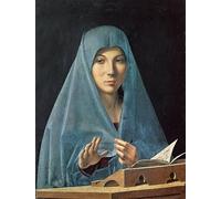 WACTWJNA Famoso Quadro Stampa su Tela Canvas Opere D'arte Moderna l'Annunciazione di Antonello Da Messina per L'arredamento del Corridoio 60x90cm