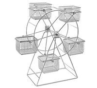 Wadakada 1 Pz Food Rack + 5 Tazze nel Acciaio Ruota Panoramica Rack Snack Rack Cornice D' Partito Girevole Pasticceria Cupcake