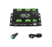 Wadakada Convertitore Industriale Isolato da USB A 4CH RS232 Adattatore da USB A Seriale FT4232HL Chip Wind/Linux/Android, Porta RS232