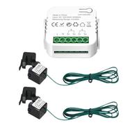 Wadakada Misuratore Elettronico di Energia Digitale 80A con Trasformatore di Corrente per Monitoraggio Della Produzione e Consumo di Energia da Impianti Fotovoltaici Tuya WiFi Smart Meter 2CT