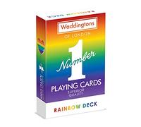 Waddingtons Number 1 Gioco di carte da gioco arcobaleno, illumina i tuoi giochi preferiti tra cui Snap e Poker con questo mazzo, perfetto compagno di viaggio, regalo e giocattolo per ragazzi, ragazze