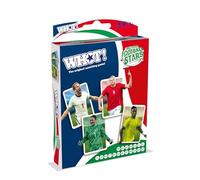 Waddingtons Number 1 World Football Stars WHOT! Il gioco di carte contiene 53 carte giocabili tra cui Harry Kane Erling Haaland e Mary Earps, ottimo regalo e giocattolo per ragazzi e ragazze dai 5