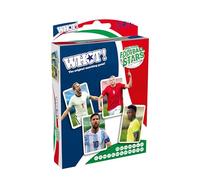 Waddingtons World Football Stars Whot gioco di carte, abbina a turno squadre, numeri e leggende del calcio tra cui Messi, Ronaldo, Mbappé e Haaland, gioco da viaggio per bambini dai 5 anni in su.