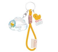 Waddle 63185 - Portachiavi e Ciondolo da Borsa con Pinguino, tenero Ciondolo con Liquido e Grazioso Charm, Regalo Perfetto per Gli Appassionati di Gatti e dello Stile Kawaii 5 x 4 cm, Giallo