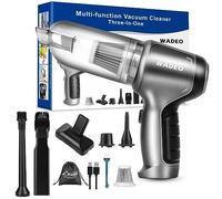 WADEO 9000PA Aspirapolvere portatile con forte aspirazione, aspirapolvere auto, mini aspirabriciole senza fili 3 in 1, aeratore, abbattitore di polvere per pulizia di auto, casa, ufficio, salvagent
