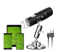 WADEO Microscopio Digitale Portatile, [1080P HD] [1000X Fotocamera da 2 MEGAPIXEL] 8 Luci LED, USB/WiFi (720P - WiFi/USB - Cellulare/Computer/Tablet)