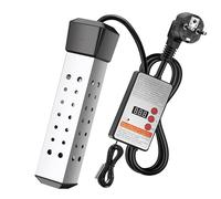 WADEO Riscaldatore Elettrico ad Immersione, [2500W] con Termostato Digitale e Spegnimento Automatico, Scaldabagno Portatile per Secchio, Vasca - Acciaio Inox, Spina EU