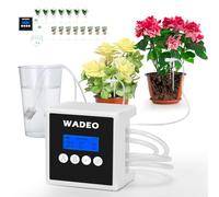 WADEO Sistema di Irrigazione Automatica per Vasi, [Programmazione Semplice] [Supporta fino a 15 Piante] Timer Ricaricabile, Kit di Irrigazione a Goccia per Balcone, Interni, Terrazze, Giardini