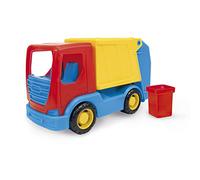 Wader 35311 Tech Truck Lkw 35311-Tech - Contenitore per rifiuti, stabile, ca. 26 x 11,5 x 15 cm, a partire dai 12 mesi, ideale come regalo per giochi creativi, multicolore