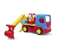 Wader 35316 35316-Tech - Camion con escavatore, pala mobile, attacco rotante e robusto assi in acciaio, circa 27 x 11,5 x 15 cm, da 12 mesi, ideale come regalo per giochi creativi, colorato